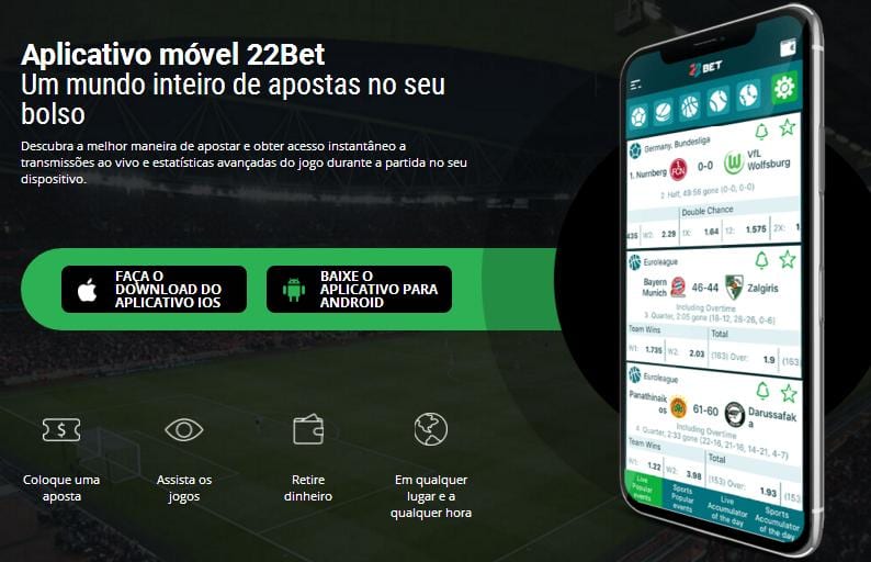 22bet app já está disponível