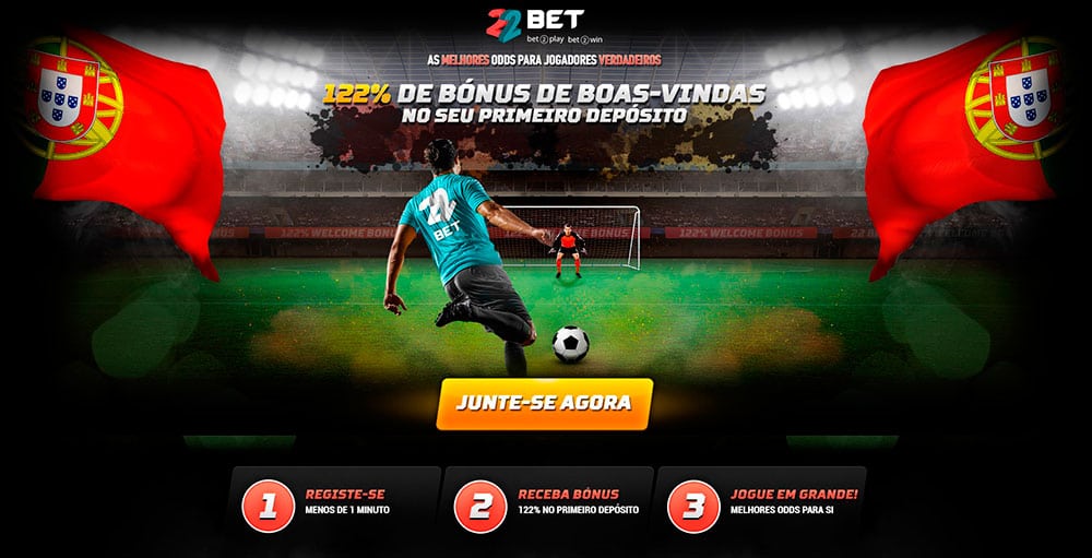 22bet Portugal, a nova casa de apostas online no nosso país!