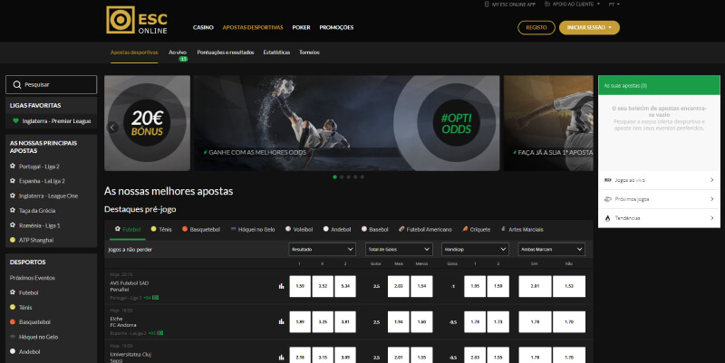 ESC Online: Apostas e Casino Online [Análise 2023]