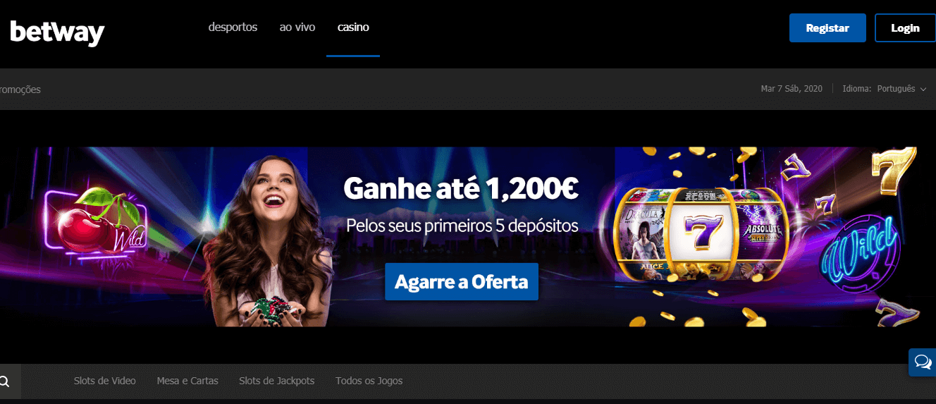 Código promocional Betway | Ganhe mais de 1200€ nos cinco primeiros depósitos
