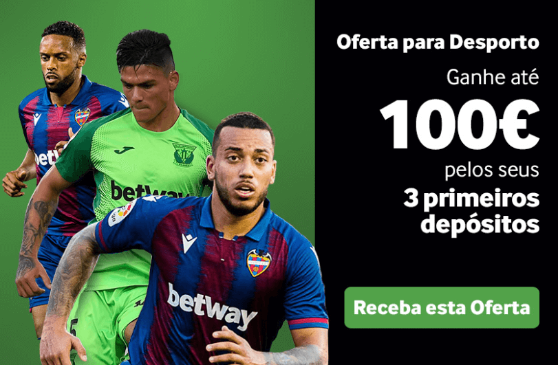 Código promocional Betway | Ganhe mais de 100€ nos três primeiros depósitos