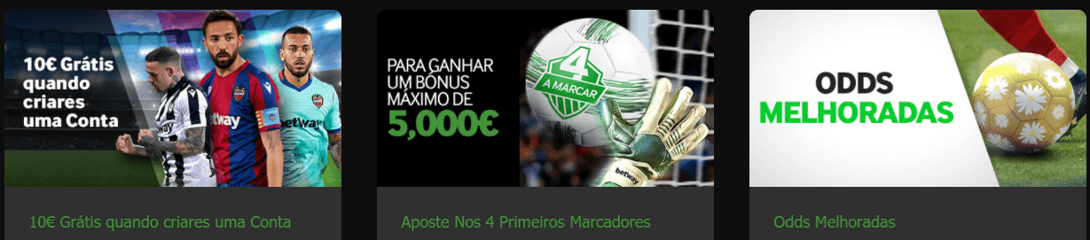 Código Promocional Betway Portugal | Aposta grátis 10€