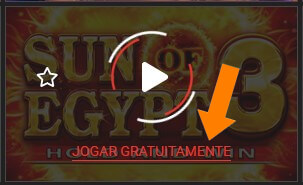 Botão de jogar gratis na slot Sun of Egypt no casino Megapari