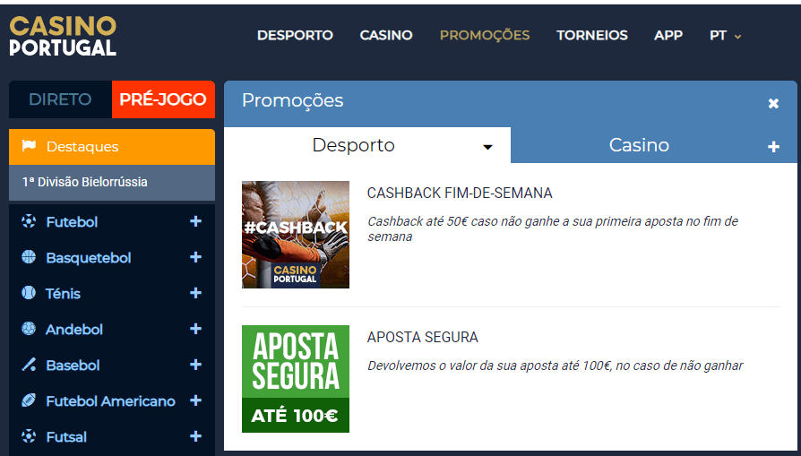 Casinos Portugal – Melhores bonus Casino em Dezembro 2023