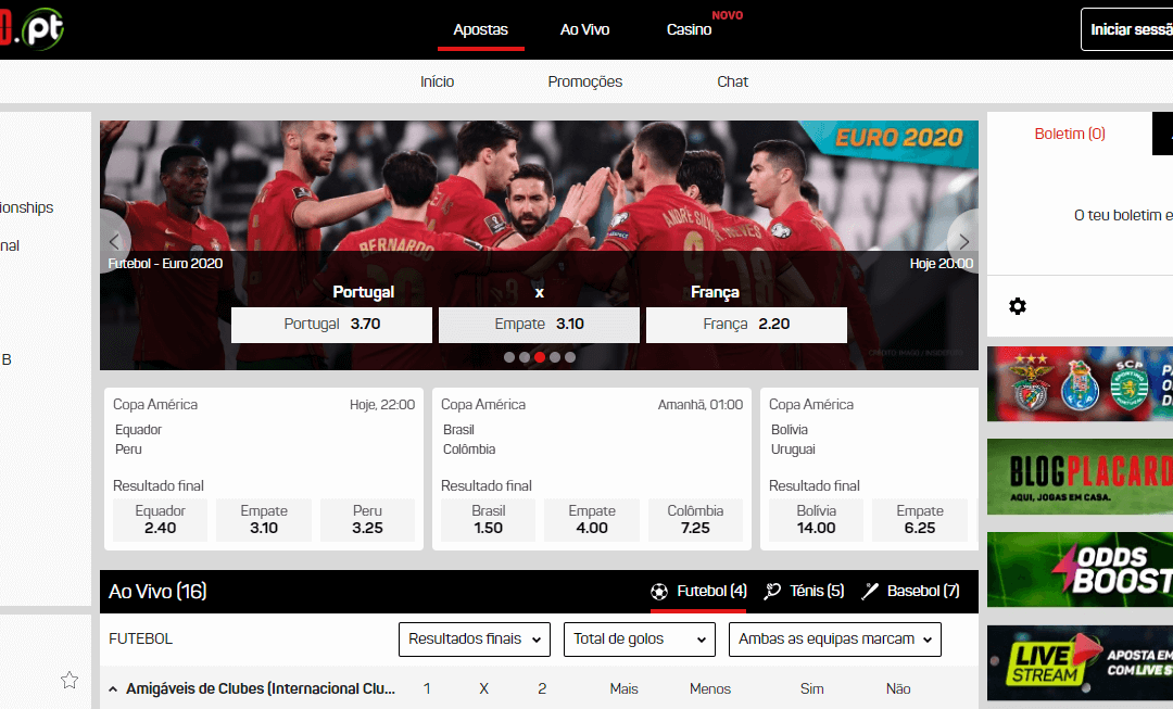 Já pode jogar casino no Placard Online