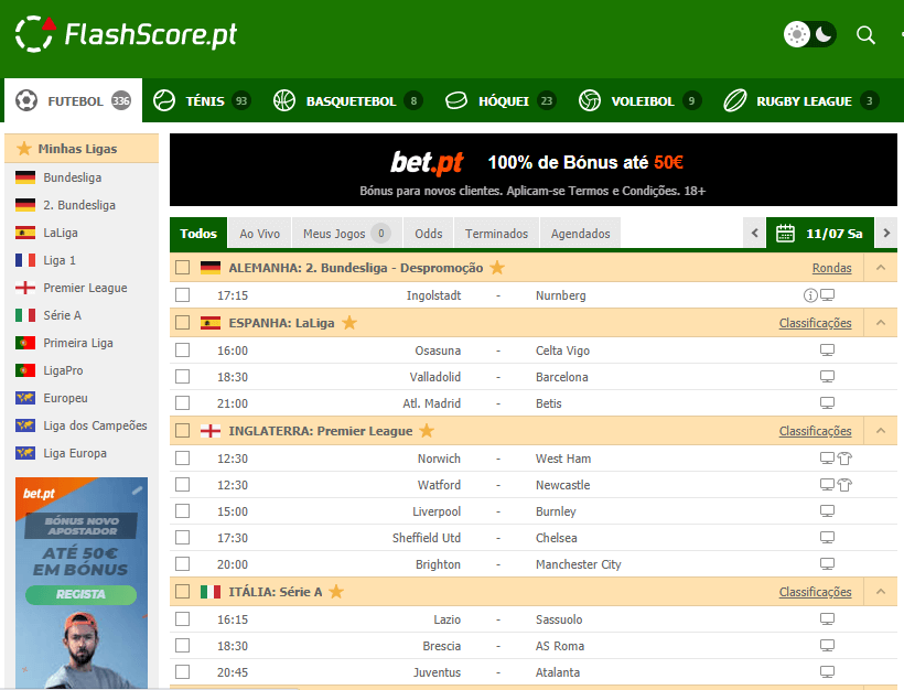 FlashScore Brasil: como acompanhar jogos de futebol em tempo real
