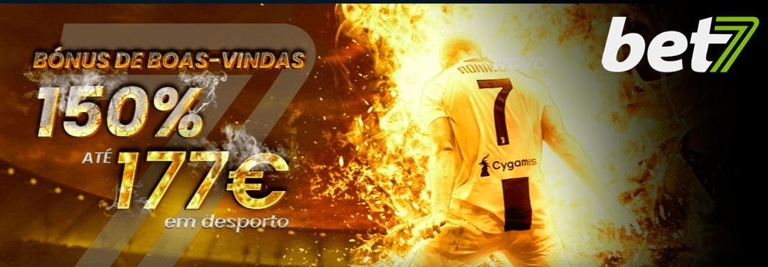 Bet7 Portugal: Bónus de boas-vindas de 150% até 177€!