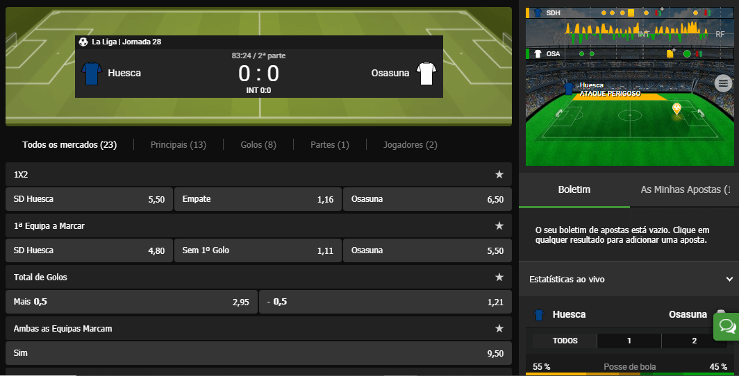 Betway Apostas ao Vivo