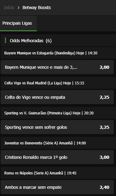 Aproveite o Betway Boost