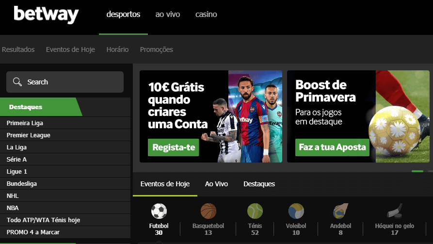 Aposte na Betway Portugal