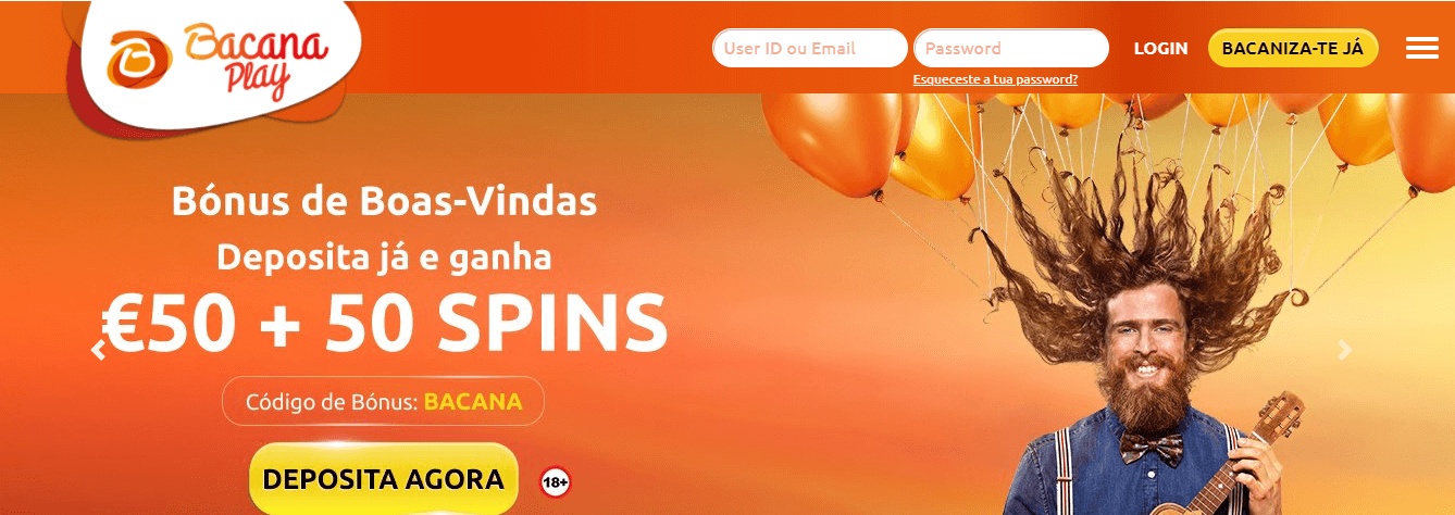 Bónus BacanaPlay de boas-vindas