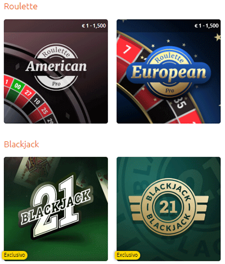 Roleta e Blackjack no Casino da Bacana Play
