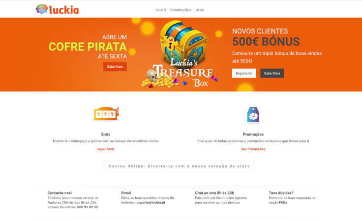 Luckia: Aproveite 10€ Grátis + Bónus até 500€