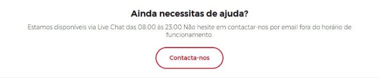 Botão Para Aceder ao Chat na Betclic