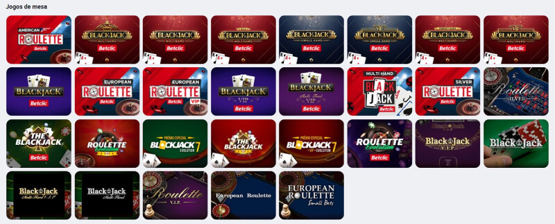 Jogos de Mesa e Cartas no Casino da Betclic