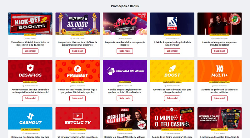 Promoções e Bónus na Betclic