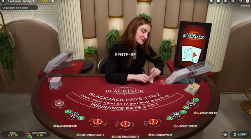 Sala de Blackjack ao Vivo no Casino da LSBet