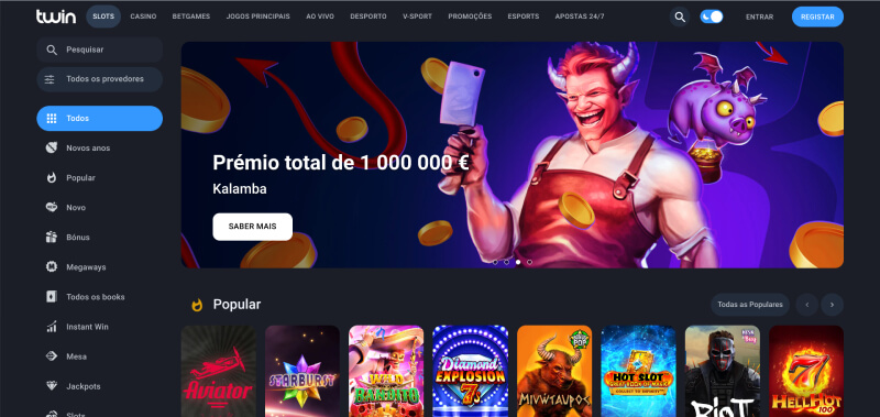 Twin Casino homepage