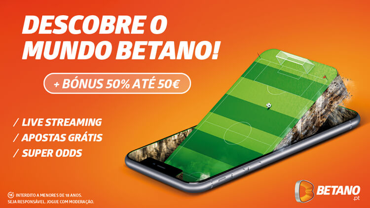 Betano Portugal - Descobre o mundo Betano com bónus 50% até 50€