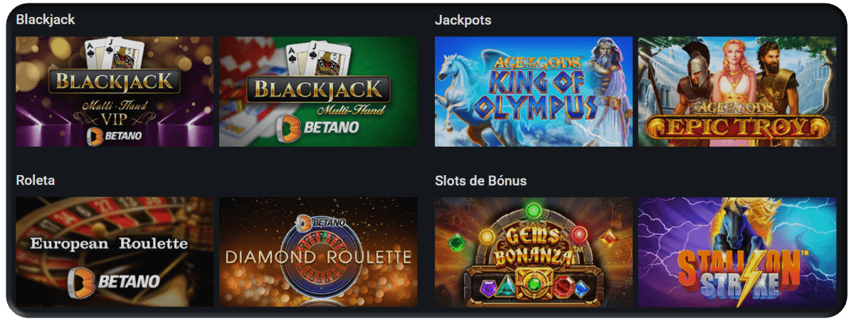 Os Jogos do Betano Casino