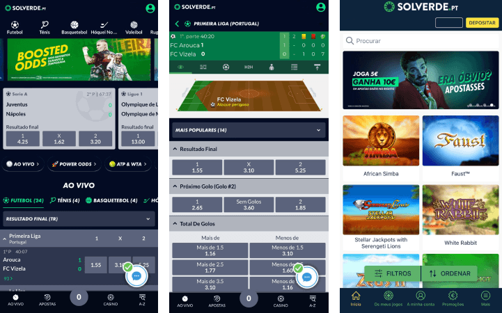 App Móvel da Solverde Online Para Apostas Desportivas e Casino