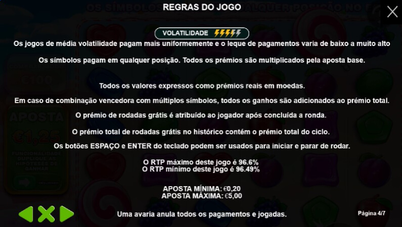 Informações da Slot Machine 