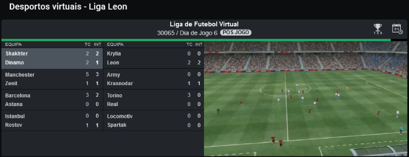 Apostas em Virtual Sports na Leon Bet