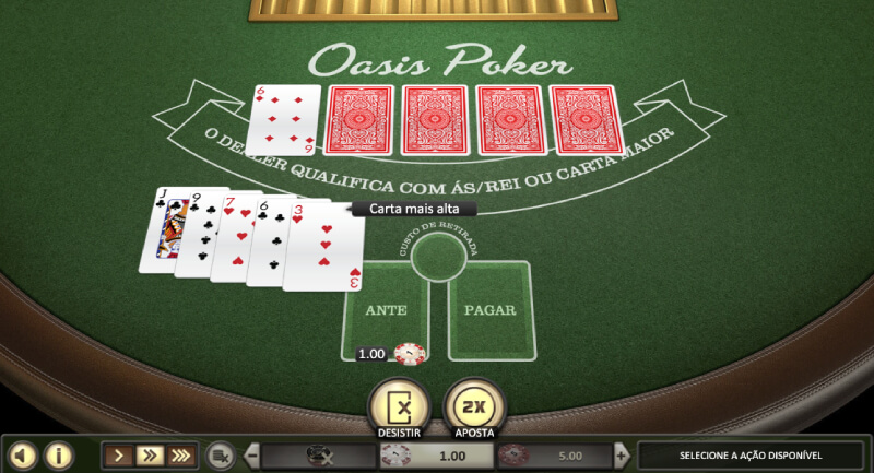 Mesa de Oasis Poker no Ice Casino