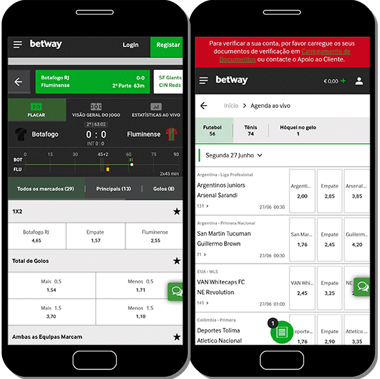 Apostas Desportivas na App da Betway