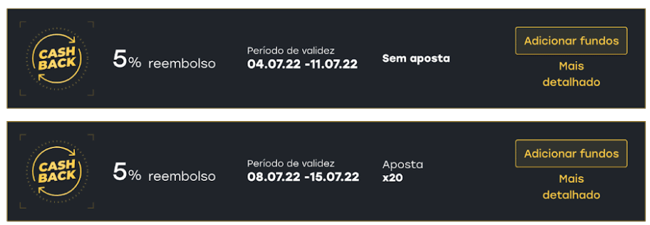 Bónus de cashback no Fairspin