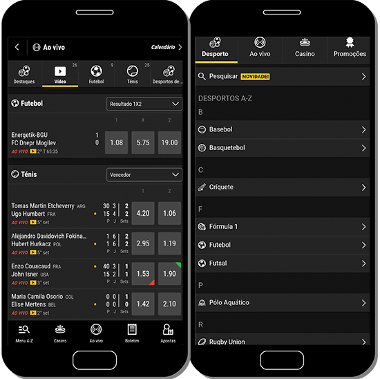 Apostas Desportivas na App da Bwin