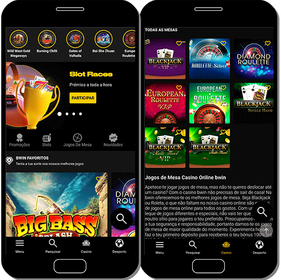 Jogos de Casino na Bwin App