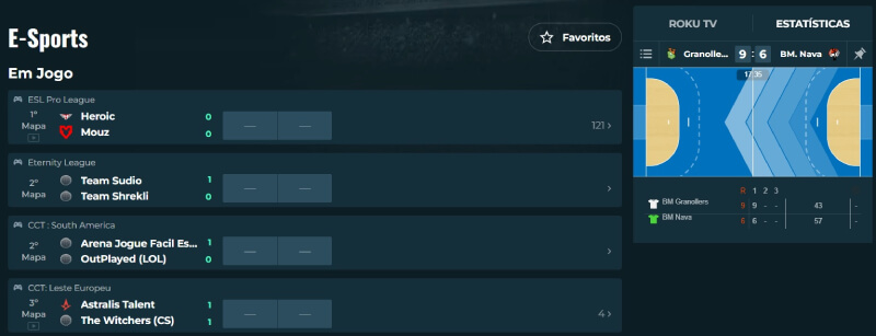 Apostas em E-Sports na Rokubet