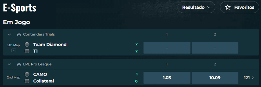 E-sports no roku casino