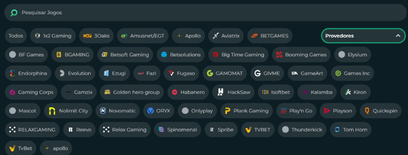 Pesquisar os Jogos Por Fornecedor de Software no Casino da Roku