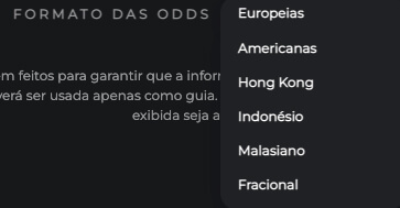 Tipos de Odds na BC.Game