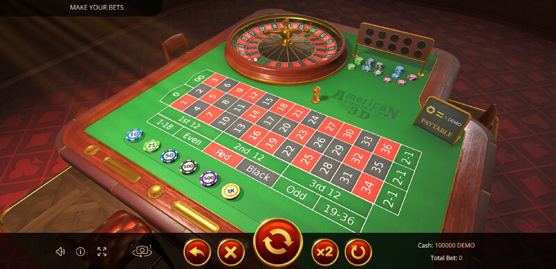 Roleta em 3D no Casino Vave