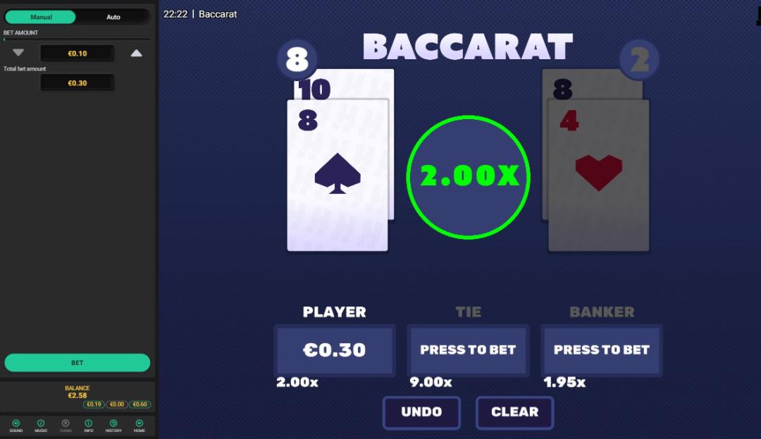 Baccarat no Cashalot Casino