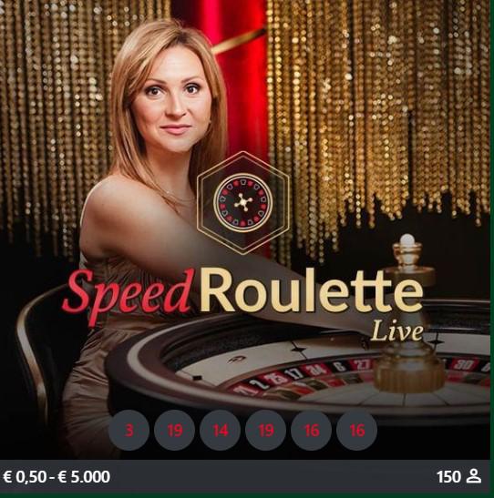 Speed roulette no Cashalot Casino