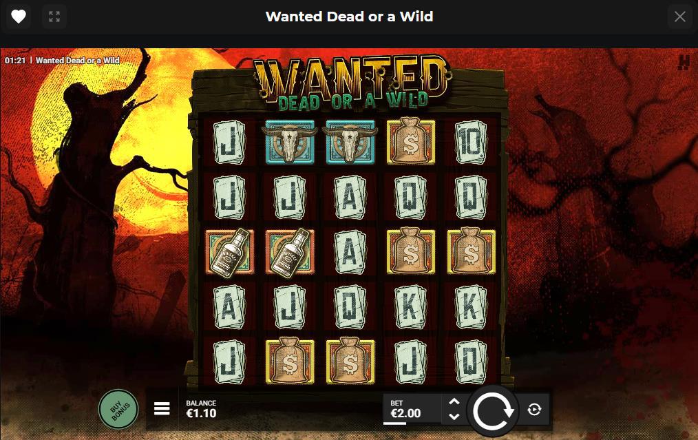Slot Wanted Dead or a Wild no Betify Casino