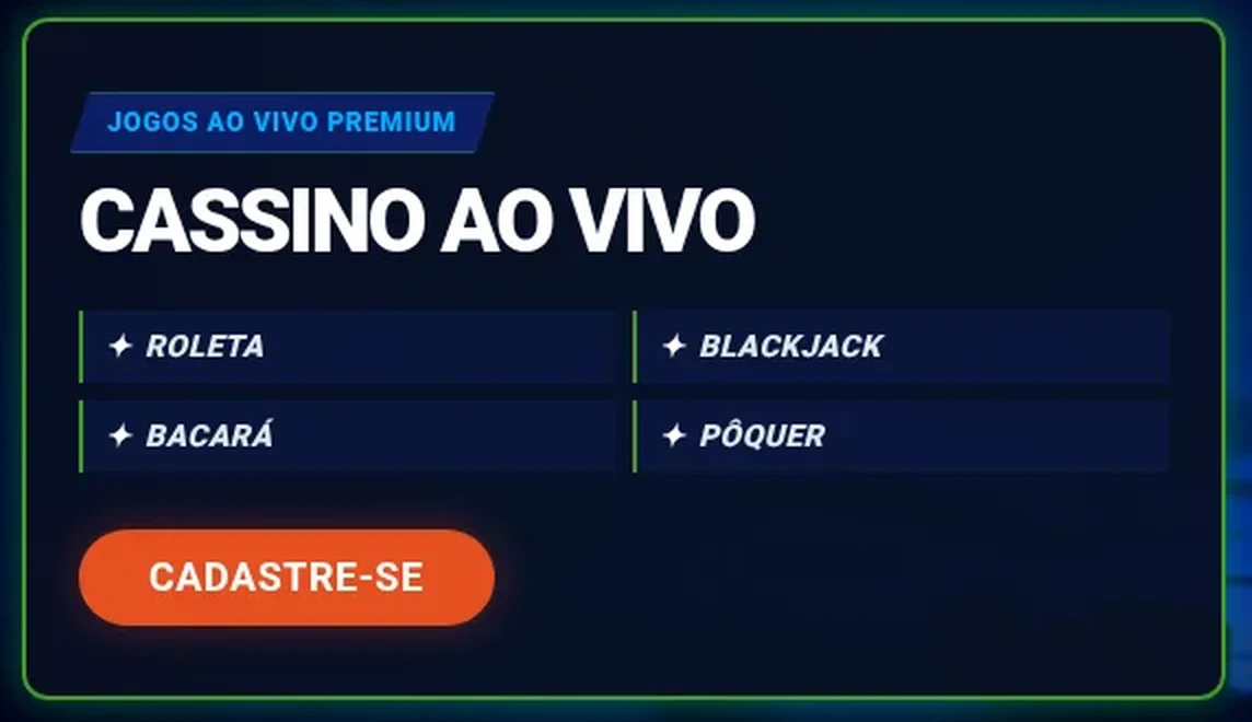 Cassino ao vivo da 20Bet: roleta, blackjack, bacará e pôquer na entrada «Jogos ao vivo premium»
