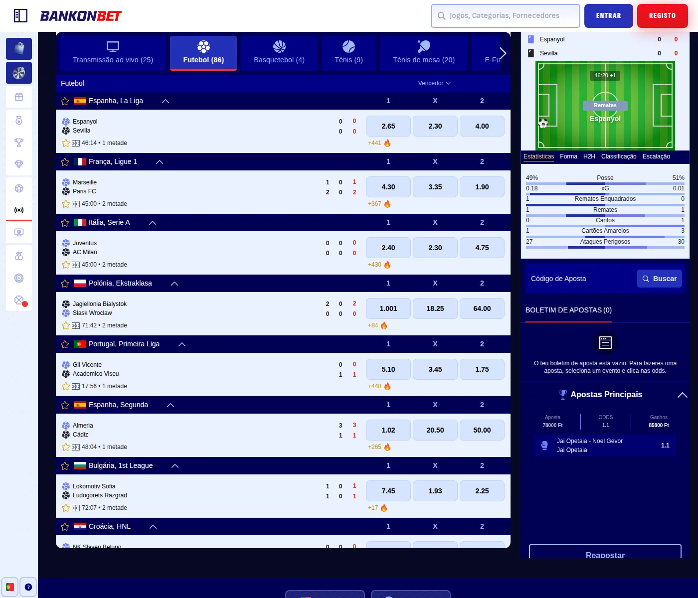 Casino ao vivo da Bankonbet com a categoria Turkish Live Games e o Gold Saloon