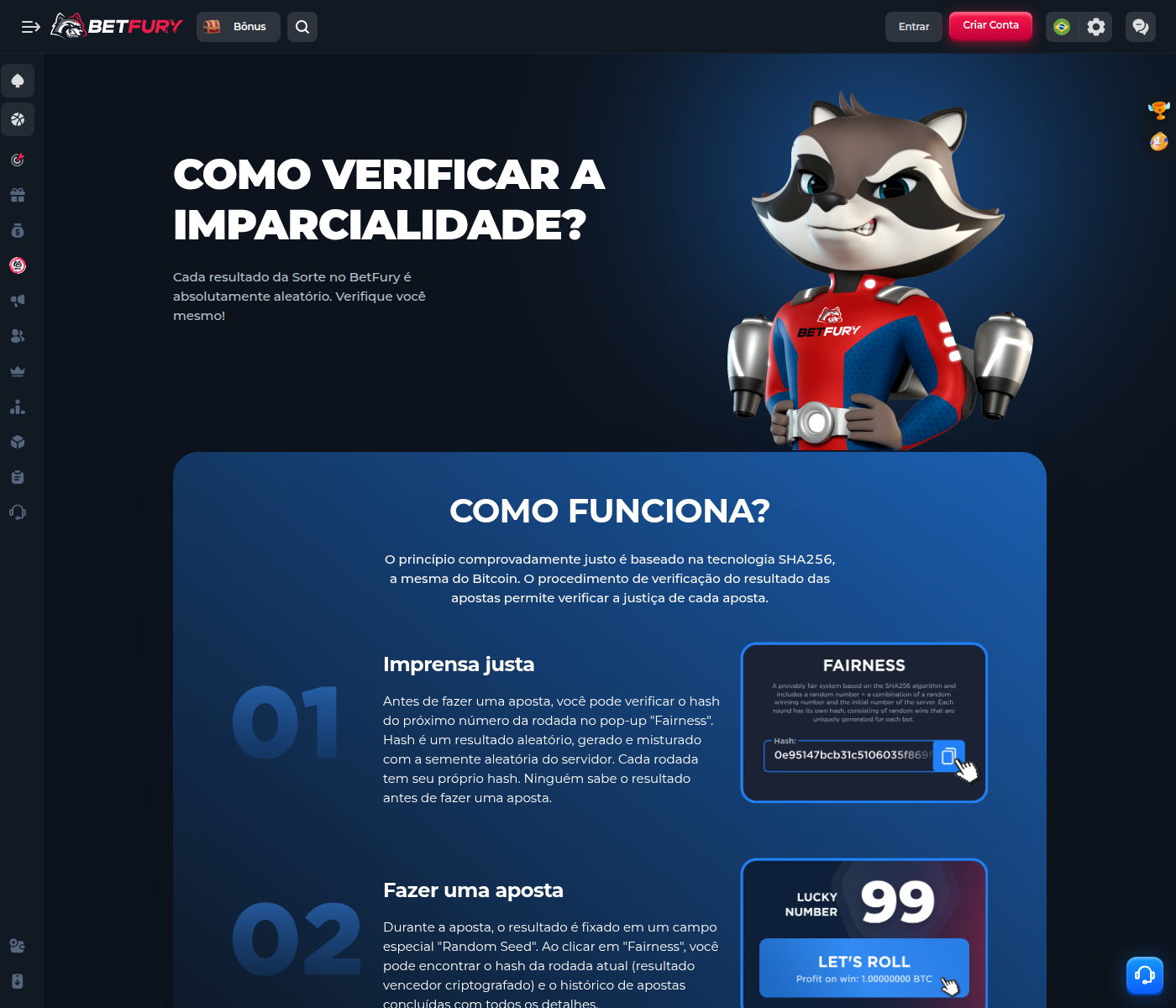 Mesas ao vivo da BetFury