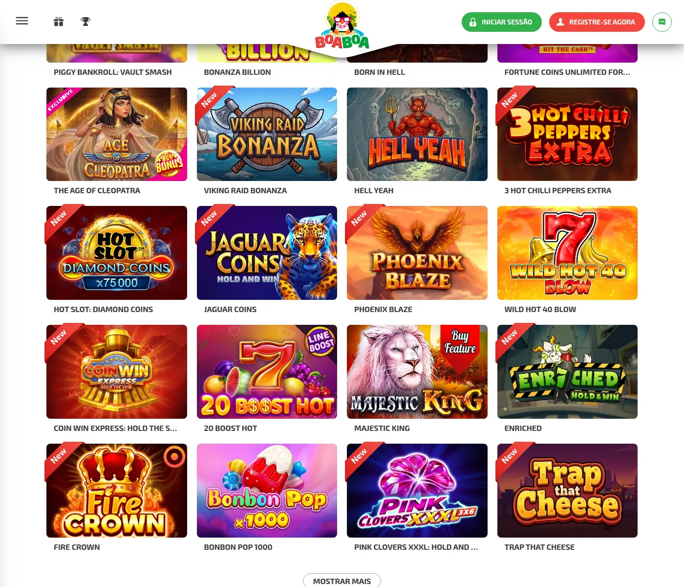 Categorias do BoaBoa Casino: Bonus Buys, Megaways, Jackpots e Jogos Instantâneos