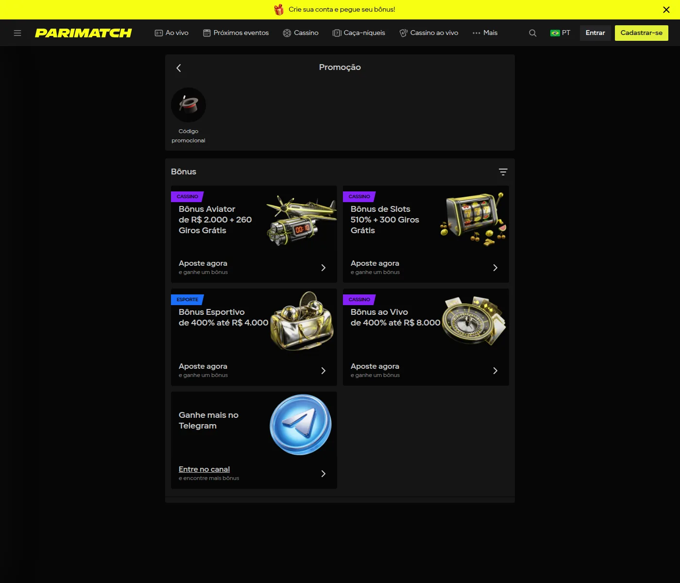 Os quatro bônus de boas-vindas da Parimatch, incluindo um só para o Aviator
