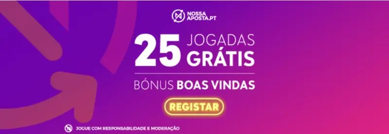Oferta de Boas-Vindas de 25 Free Spins na Nossa Aposta