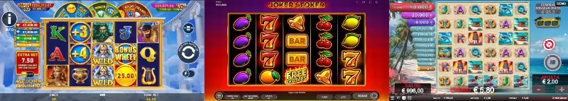 Exemplo de slot machines disponíevis no Alf Casino