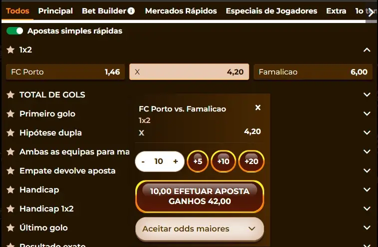 Apostas simples e rápidas no AmunRa