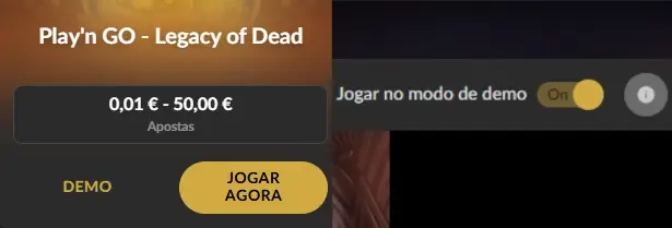 Jogar em modo demo no casino da ESC Online
