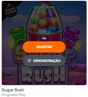 Ativar o modo de demonstração da slot Sugar Rush